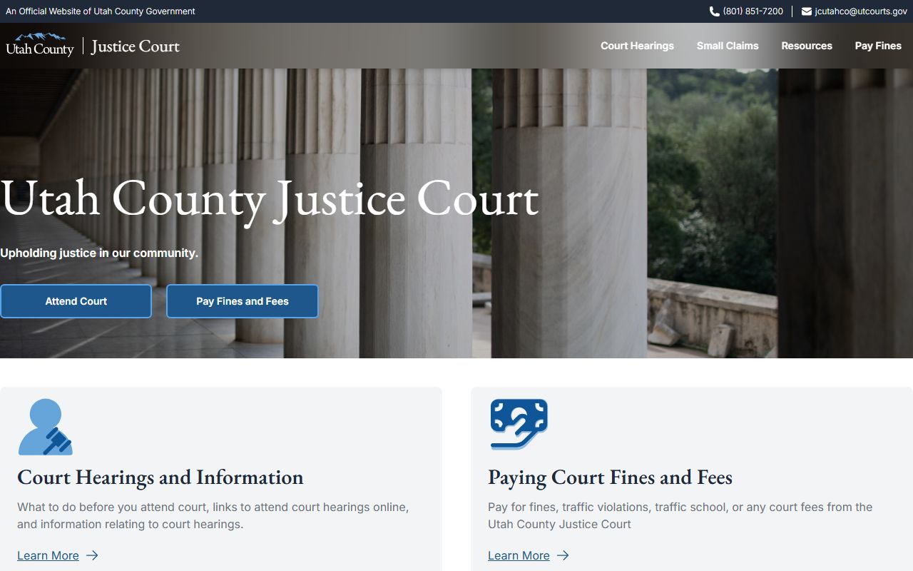 Provo Utah County Justice Court divorce decree records area