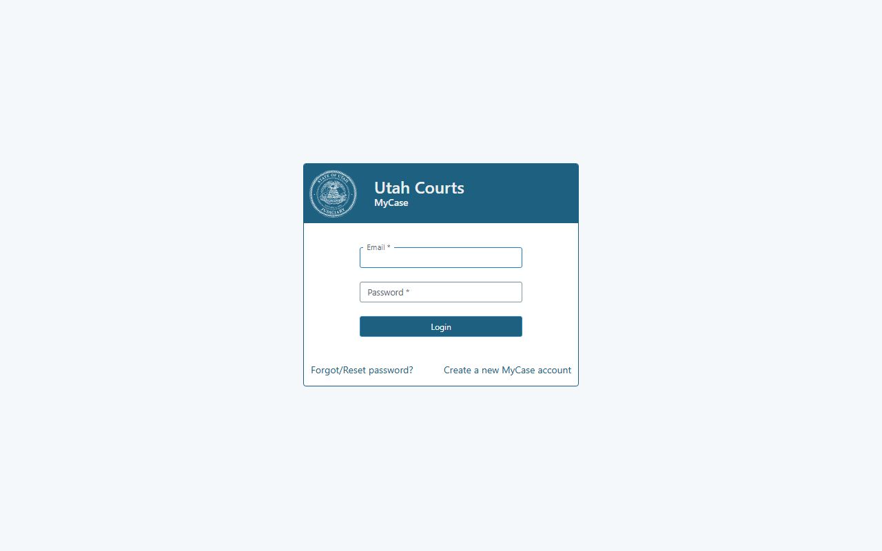 MyCourtCase portal for Davis County divorce decree case tracking