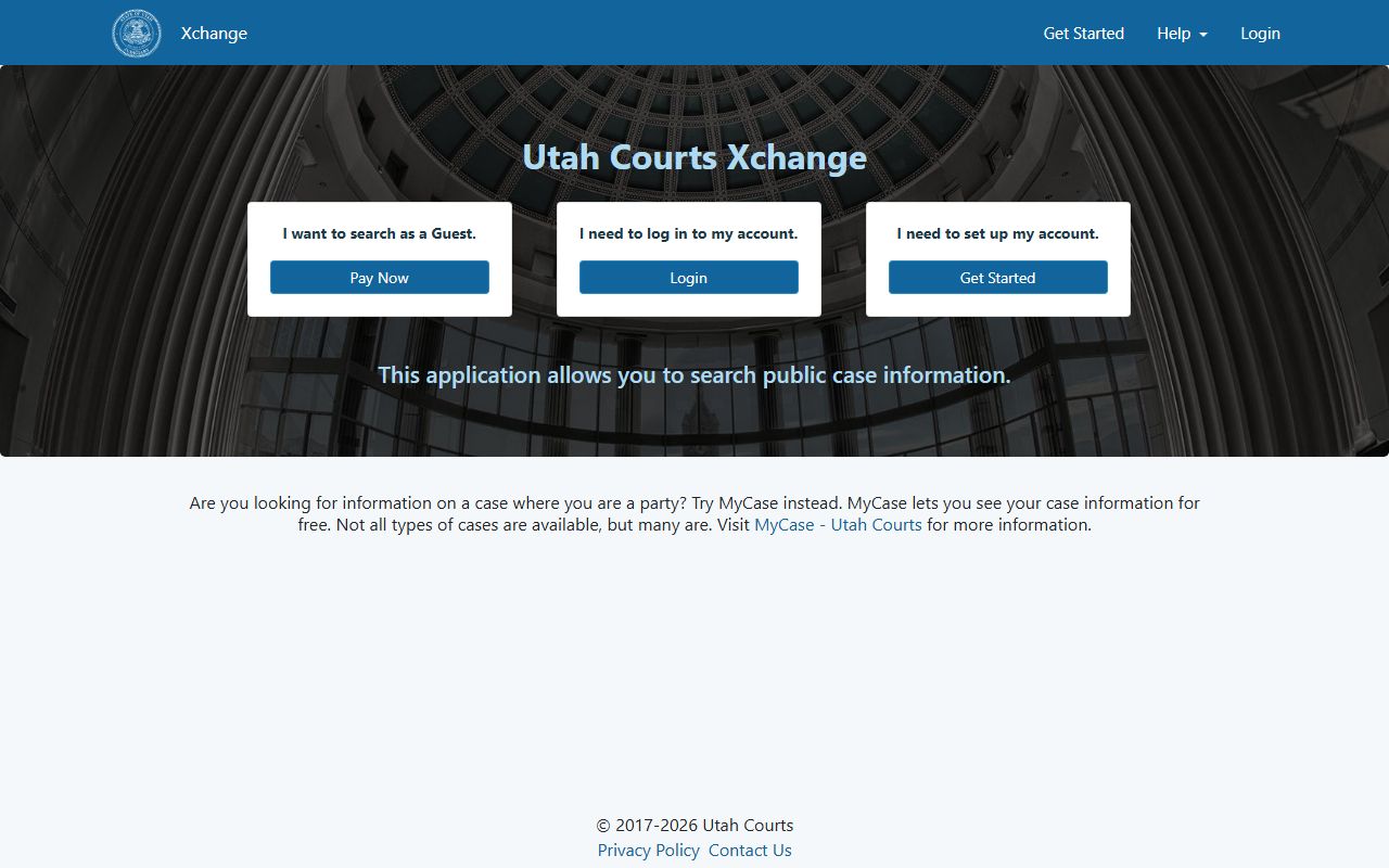 Duchesne County divorce decree Utah XChange case search