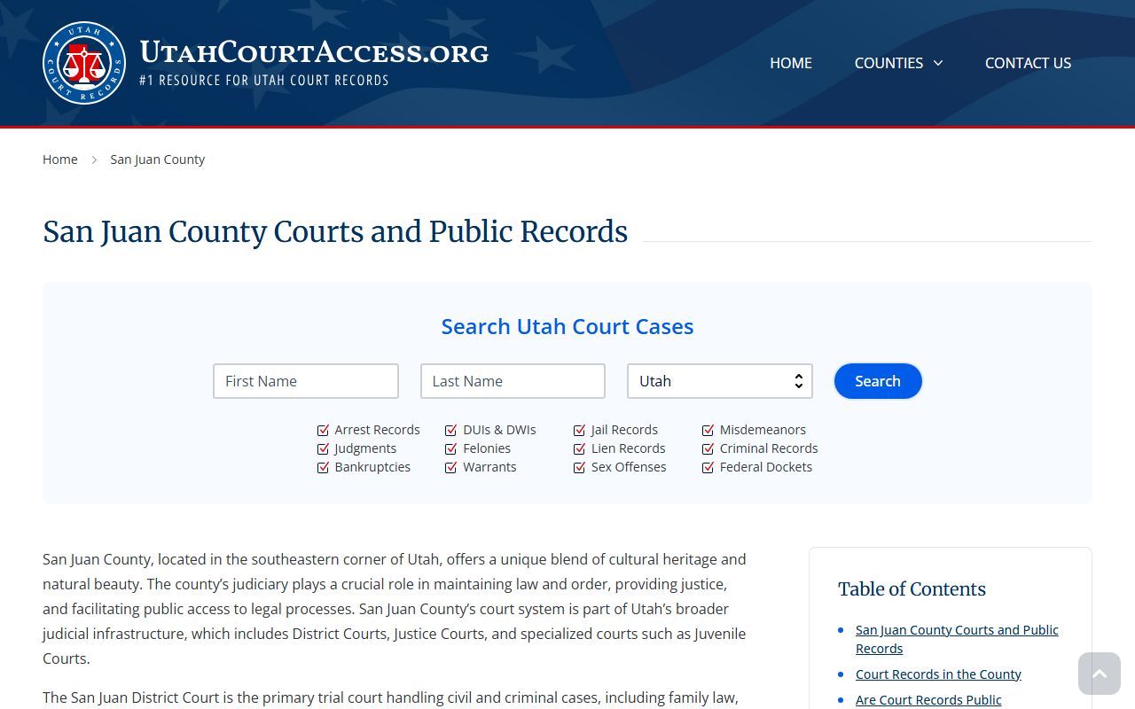 San Juan County divorce decree Utah State Courts