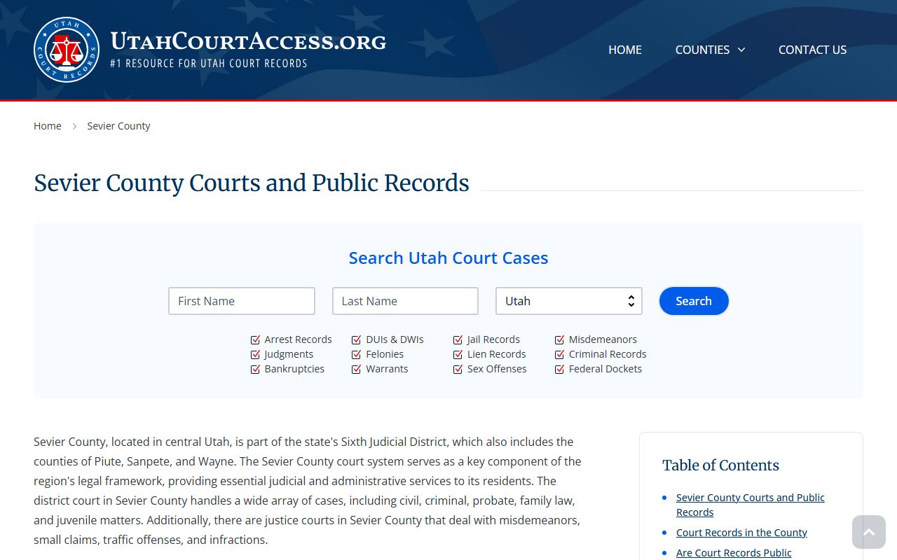 Sevier County divorce decree Utah State Courts