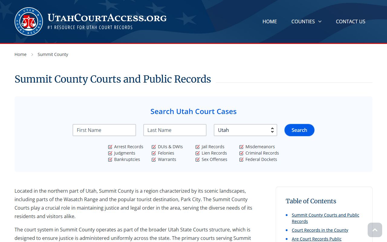 Summit County divorce decree Utah State Courts