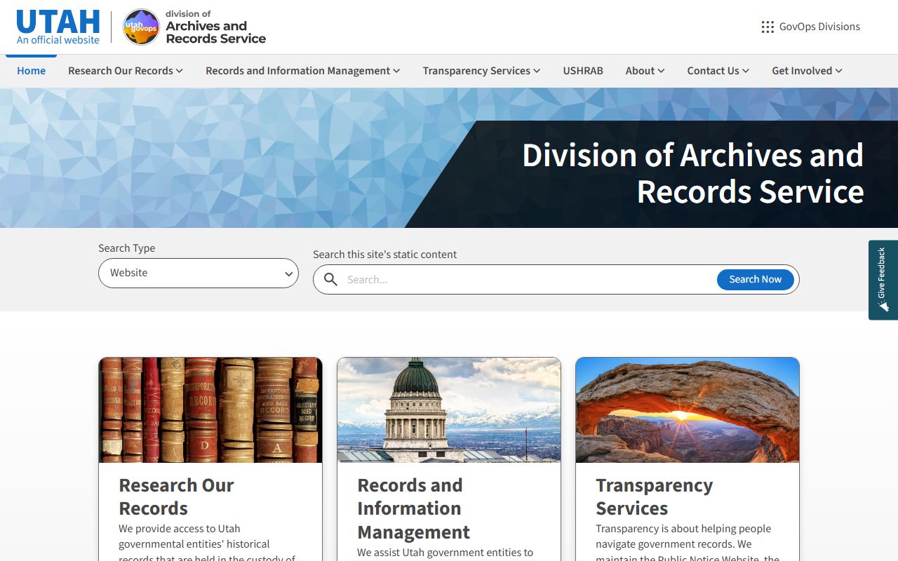 Utah State Archives research resources for historical divorce records